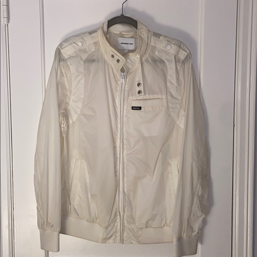 Members only white windbreaker